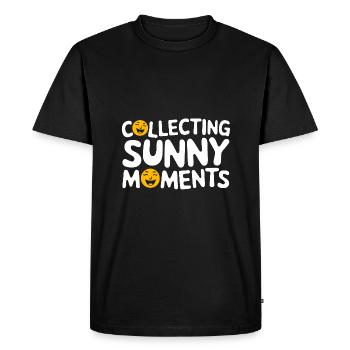 Moments d’été ensoleillés Vibrations Soleil d’été - T-shirt Premium bio Homme - noir - Devant - Nico (187cm)