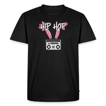hip hop - Men's Premium Organic T-Shirt - black - Front - Nico (187cm)