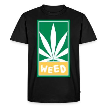 Weed - Men's Premium Organic T-Shirt - black - Front - Nico (187cm)