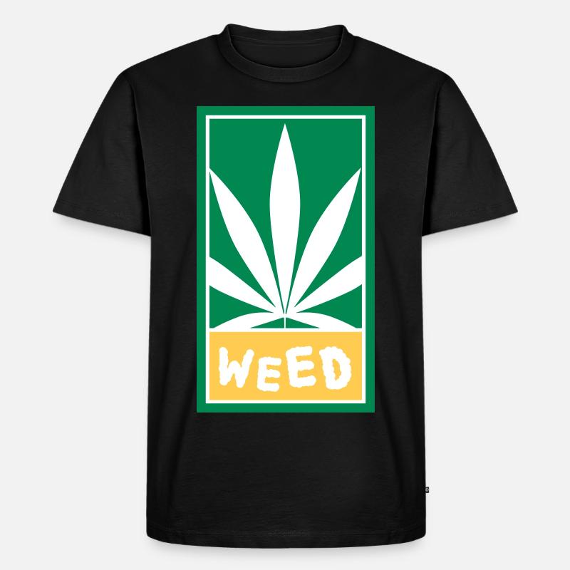 Weed - Männer Premium Bio T-Shirt - Schwarz