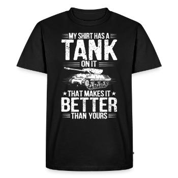 Tank fan tank driver military tank soldier - Men's Premium Organic T-Shirt - black - Front - Nico (187cm)