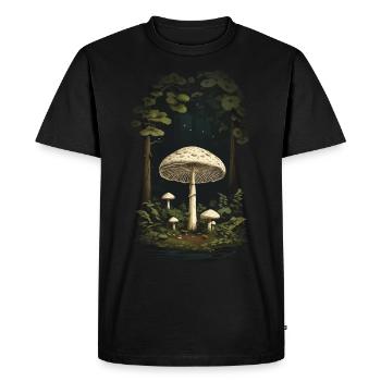 Goa Mushroom Night Magic of Mushrooms Party Design - Men's Premium Organic T-Shirt - black - Front - Nico (187cm)
