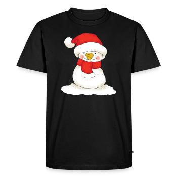 Christmas Snowman - T-shirt Premium bio Homme - noir - Devant - Nico (187cm)