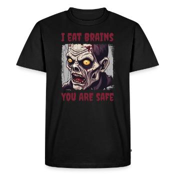 Zombie Funny Zombie Saying Sayings Sticker - Men's Premium Organic T-Shirt - black - Front - Nico (187cm)