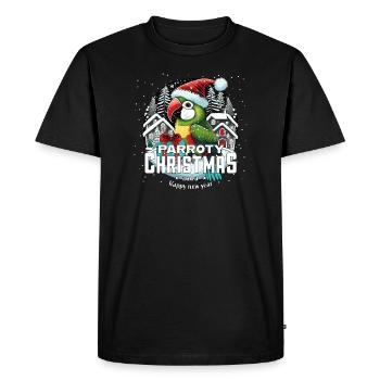 Perroquet de Noël - Perroquet de Noël - T-shirt Premium bio Homme - noir - Devant - Nico (187cm)