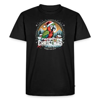 Perroquet de Noël - Perroquet de Noël - T-shirt Premium bio Homme - noir - Devant - Nico (187cm)