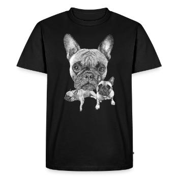 French Bulldog - T-shirt Premium bio Homme - noir - Devant - Nico (187cm)