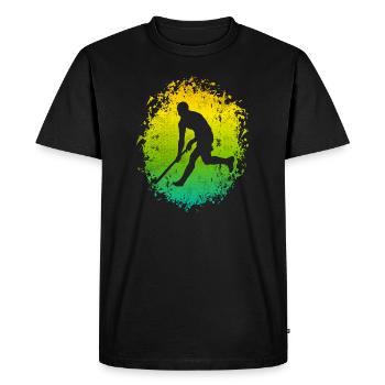 Joueurs de hockey sur gazon Joueurs de hockey - T-shirt Premium bio Homme - noir - Devant - Nico (187cm)