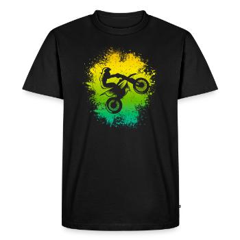 Motocross Dirtbike Enduro Motorcycle Moto-Cross - Men's Premium Organic T-Shirt - black - Front - Nico (187cm)