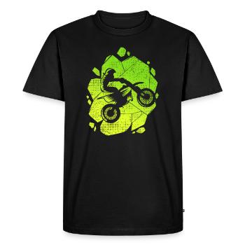 Motocross Enduro Dirtbike Motorcycle Moto-Cross - Men's Premium Organic T-Shirt - black - Front - Nico (187cm)