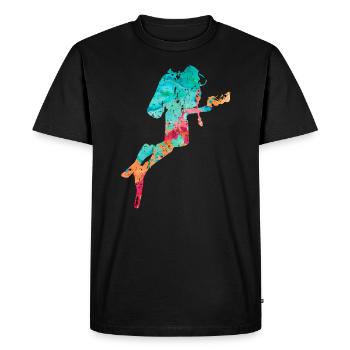 Deep Sea Divers and Divers PopArt - Men's Premium Organic T-Shirt - black - Front - Nico (187cm)