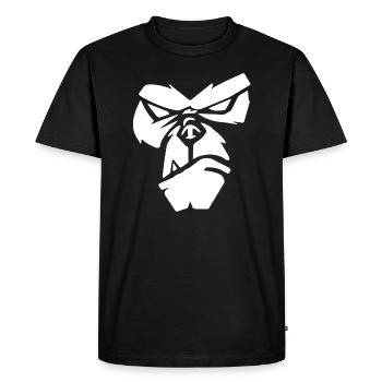 Poker Face | Gorille, Singe, Animaux, Bien-être animal - T-shirt Premium bio Homme - noir - Devant - Nico (187cm)