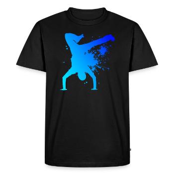 Breakdance Break Dance Femmes Bboy Homme - T-shirt Premium bio Homme - noir - Devant - Nico (187cm)