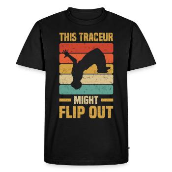 Cadeau Parkour | Freerunning Sport Parkur Dicton - T-shirt Premium bio Homme - noir - Devant - Nico (187cm)