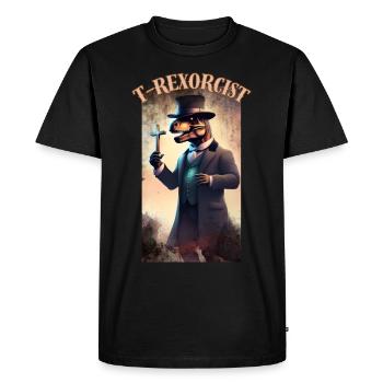 T-REXORCISTE - T-shirt Premium bio Homme - noir - Devant - Nico (187cm)