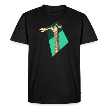 Cool giraffe with sunglasses - Men's Premium Organic T-Shirt - black - Front - Nico (187cm)
