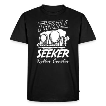 Roller Coaster Thrill Seeker - T-shirt Premium bio Homme - noir - Devant - Nico (187cm)
