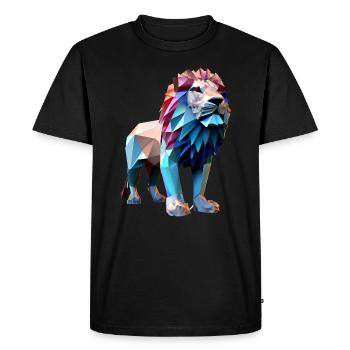 Polygon Lions - Men's Premium Organic T-Shirt - black - Front - Nico (187cm)