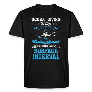 La plongée sous-marine, c’est la vie - T-shirt Premium bio Homme - noir - Devant - Nico (187cm)