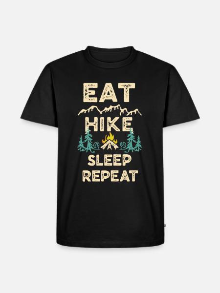 Eat Hike Sleep Repeat - Men's Premium Organic T-Shirt - black