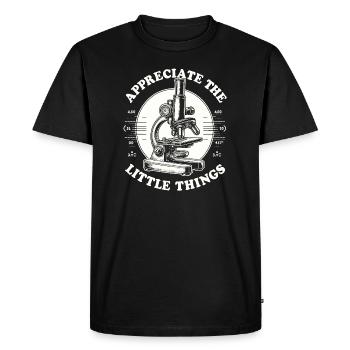 Microscope - Men's Premium Organic T-Shirt - black - Front - Nico (187cm)