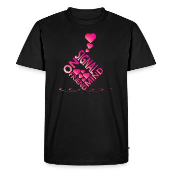 Amour - T-shirt Premium bio Homme - noir - Devant - Nico (187cm)