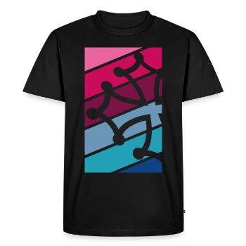 Croix Occitane multicolore - T-shirt Premium bio Homme - noir - Devant - Nico (187cm)