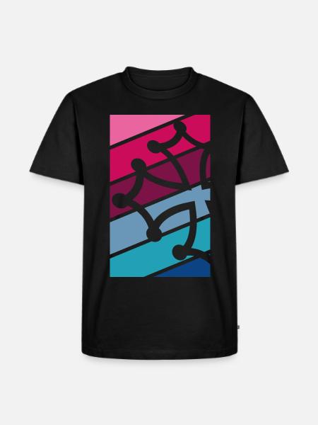 Croix Occitane multicolore - T-shirt Premium bio Homme - noir