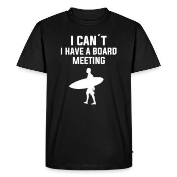 i cant't i have a board meeting - T-shirt Premium bio Homme - noir - Devant - Nico (187cm)