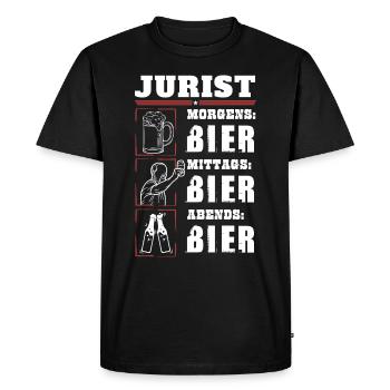 Mon quotidien d’avocat - T-shirt Premium bio Homme - noir - Devant - Nico (187cm)