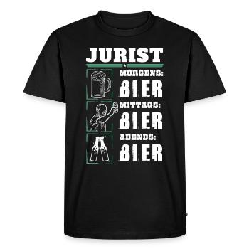 My daily routine as a lawyer - Men's Premium Organic T-Shirt - black - Front - Nico (187cm)