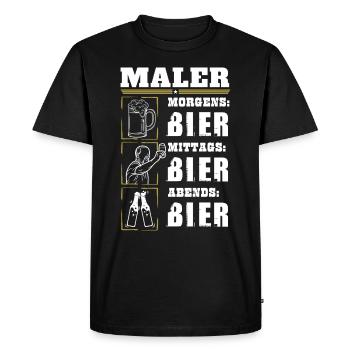 My daily routine as a painter - Men's Premium Organic T-Shirt - black - Front - Nico (187cm)
