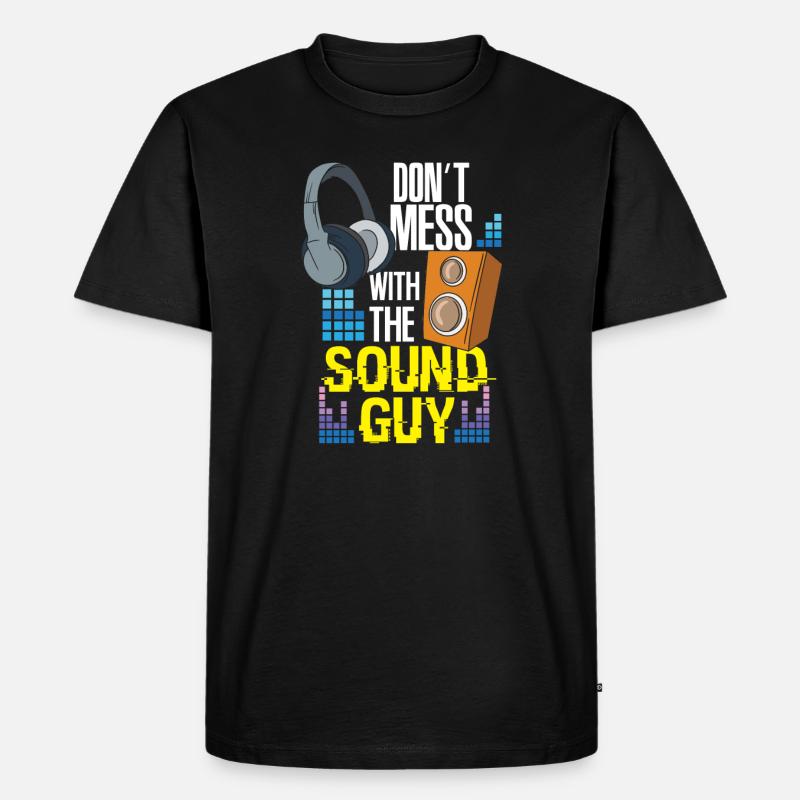 DJ Musik Soundtechniker Tontechniker - Männer Premium Bio T-Shirt - Schwarz