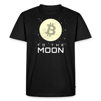 Bitcoin To the moon - Men's Premium Organic T-Shirt - black - Front - Nico (187cm)