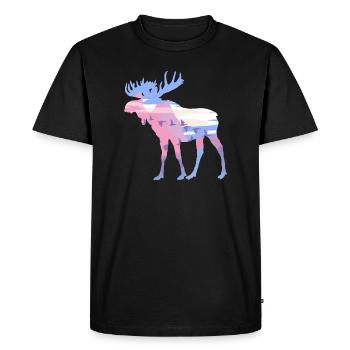 Élan - T-shirt Premium bio Homme - noir - Devant - Nico (187cm)