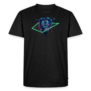 LION LION LION’S HEADS NEON PREDATOR MOTIF CADEAU - T-shirt Premium bio Homme - noir - Devant - Nico (187cm)