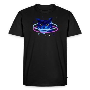 HIBOU GRAND-DUC HIBOU HIBOU 90s 80s MOTIFS NÉON CADEAU - T-shirt Premium bio Homme - noir - Devant - Nico (187cm)