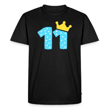 11 Krone 11. Geburtstag 11 Jahre - Männer Premium Bio T-Shirt - Schwarz - Vorne - Nico (187cm)