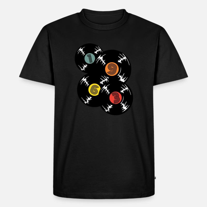 1963 Retro - Männer Premium Bio T-Shirt - Schwarz