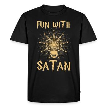 Satan Pentagramme Sort Occulte Don - T-shirt Premium bio Homme - noir - Devant - Nico (187cm)