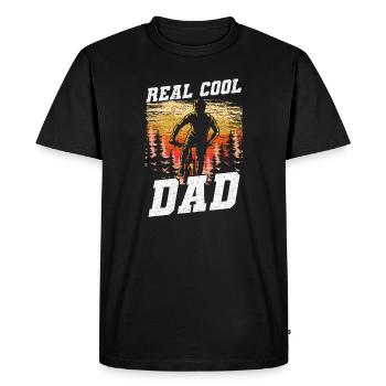 Real cool Papa - VTT Papa - T-shirt Premium bio Homme - noir - Devant - Nico (187cm)