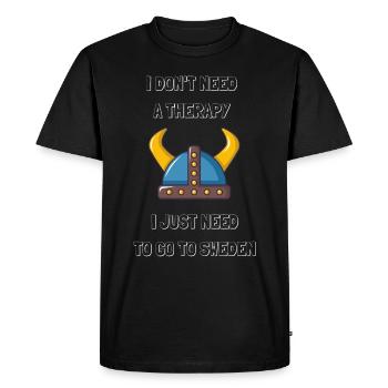 Viking suédois Drôle cadeau Suède - T-shirt Premium bio Homme - noir - Devant - Nico (187cm)
