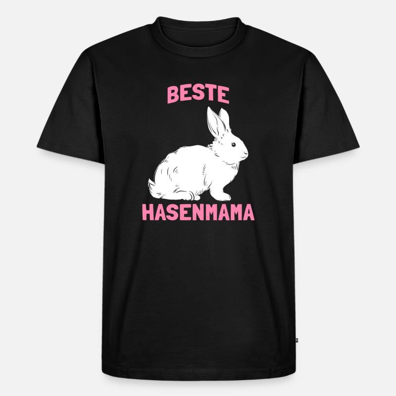 Beste Hasenmama - Männer Premium Bio T-Shirt - Schwarz
