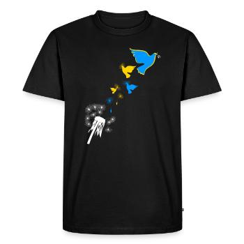 Ukraine - Men's Premium Organic T-Shirt - black - Front - Nico (187cm)