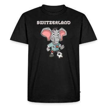 Suisse Fan - T-shirt Premium bio Homme - noir - Devant - Nico (187cm)