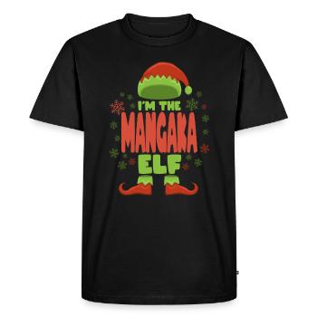 Mangaka Christmas Elf - Men's Premium Organic T-Shirt - black - Front - Nico (187cm)