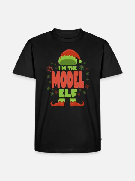 Model Christmas Elf - Men's Premium Organic T-Shirt - black