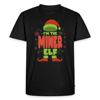 Mineurs Elfe de Noël - T-shirt Premium bio Homme - noir - Devant - Nico (187cm)