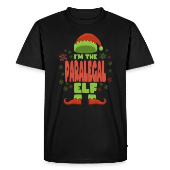 Parajuriste Elfe de Noël - T-shirt Premium bio Homme - noir - Devant - Nico (187cm)