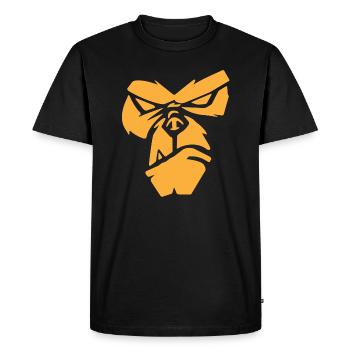 Poker Face | Gorille, Singe, Animaux, Bien-être animal - T-shirt Premium bio Homme - noir - Devant - Nico (187cm)